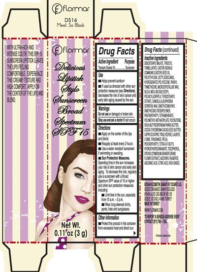 Flormar Delicious Lipstick Sytlo DS16.jpg Flormar Delicious Lipstick Sytlo DS16 - Flormar Delicious Lipstick Sytlo DS16